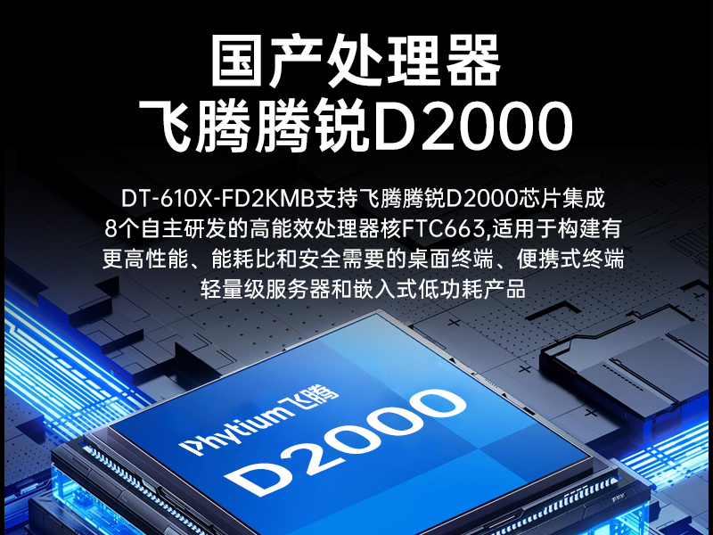 東田國產工控主機,飛騰d2000工控機品牌,DT-610X-FD2KMB